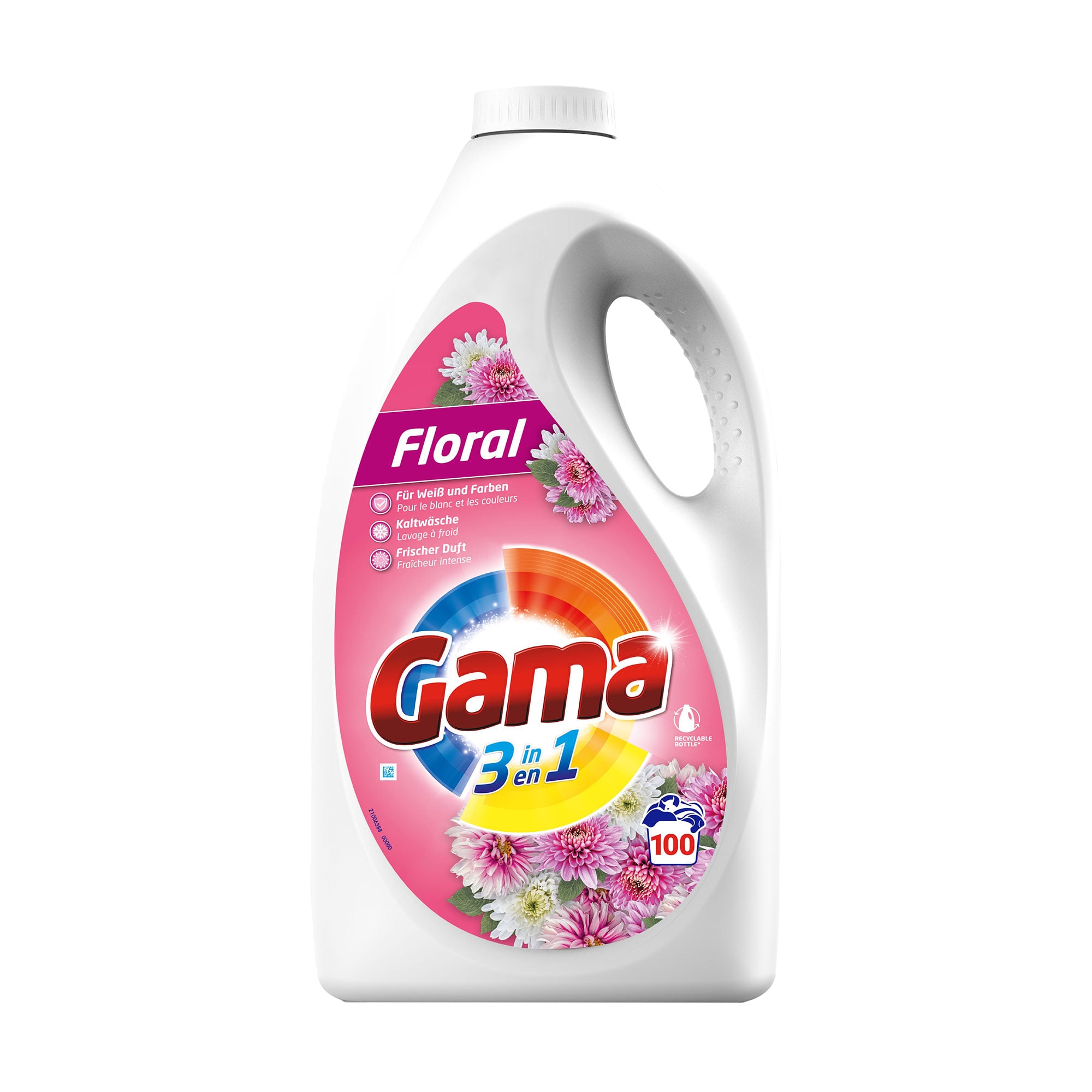 Гель для прання 3 в 1 Gama Floral, 100 циклів прання, 4.5 л