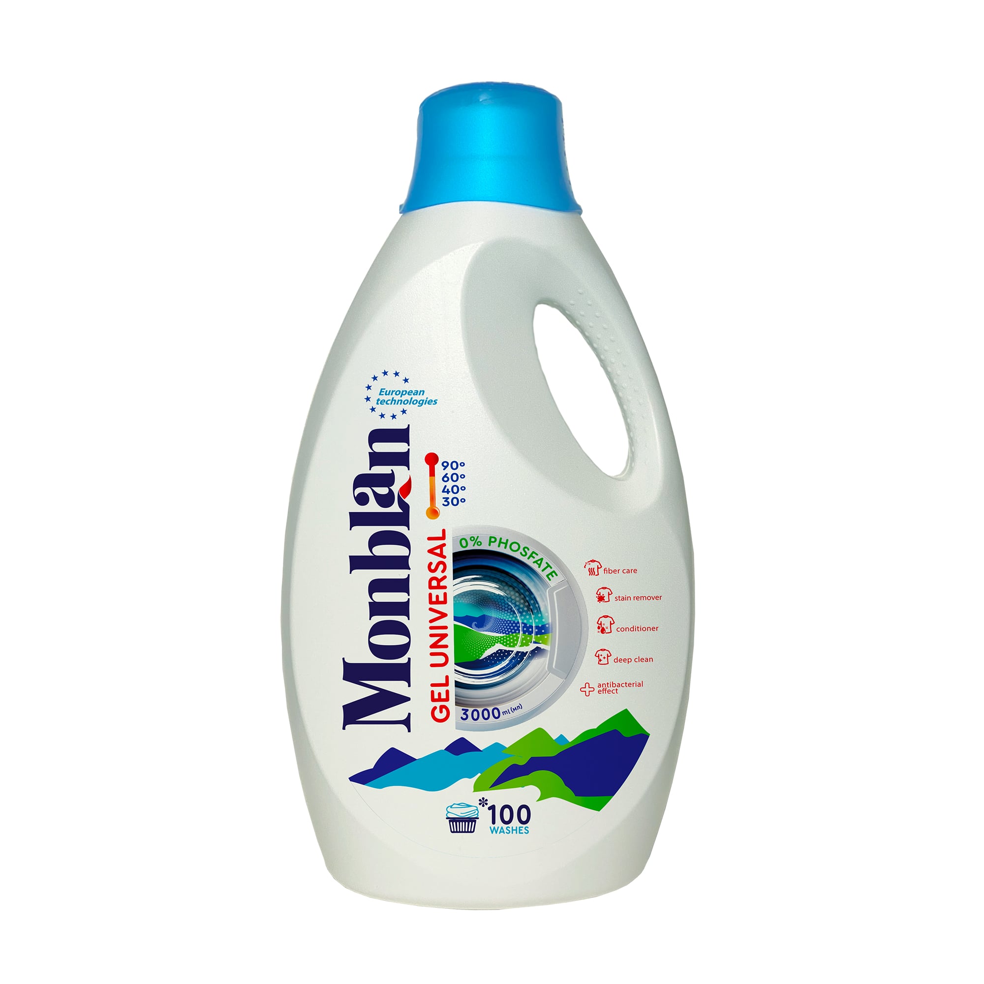 Гель для прання Monblan Universal 100 циклів прання, 3 л