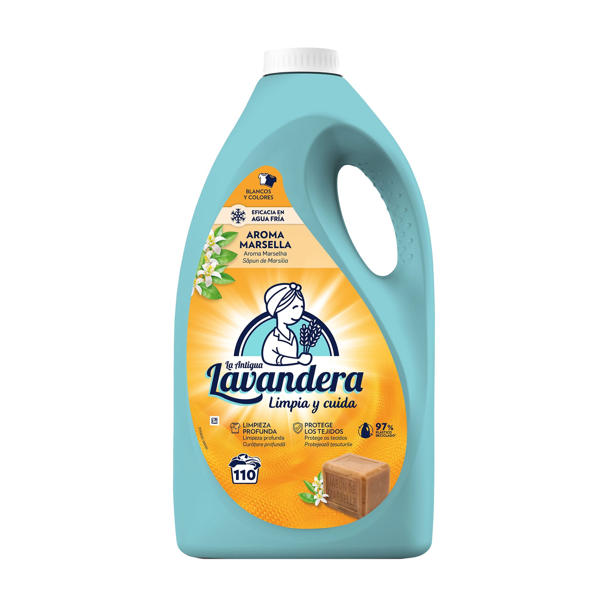 Універсальний гель для прання La Antigua Lavandera Detergente Universal Марсельський аромат, 110 циклів прання, 4.95 л